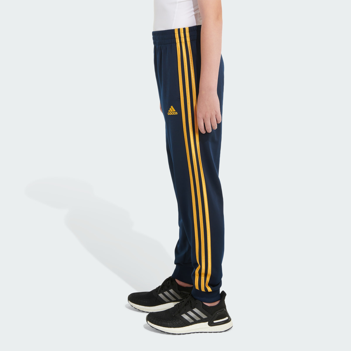 Adidas Elastic Waistband Classic 3-Stripe Tricot Joggers. 6