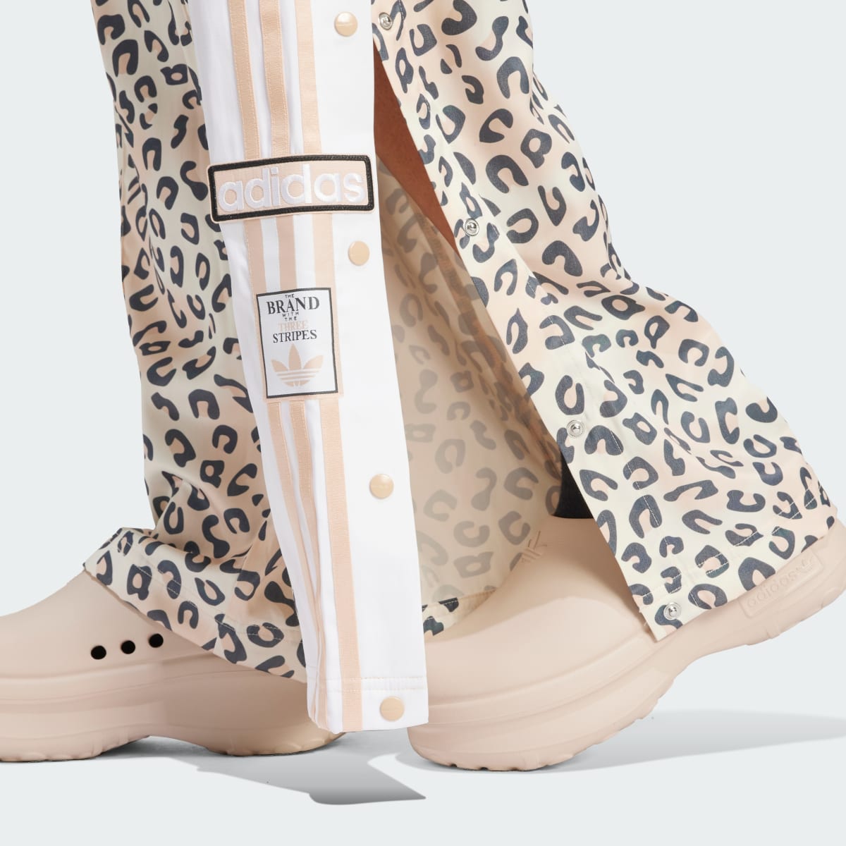 Adidas Originals Leopard Luxe Wide Leg Adibreak Track Tracksuit Bottoms. 6