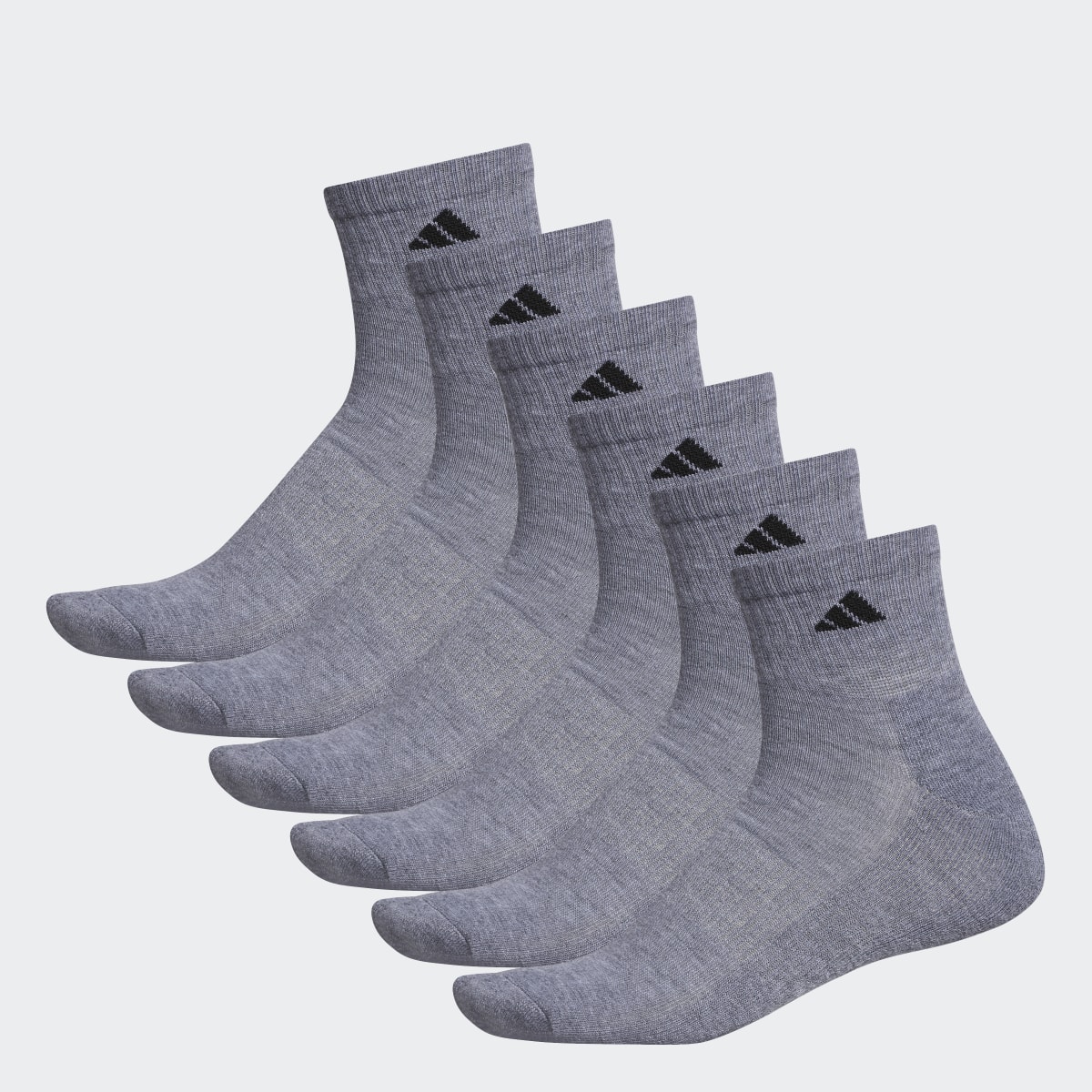 Adidas Athletic Cushioned Quarter Socks 6 Pairs XL CJ0701