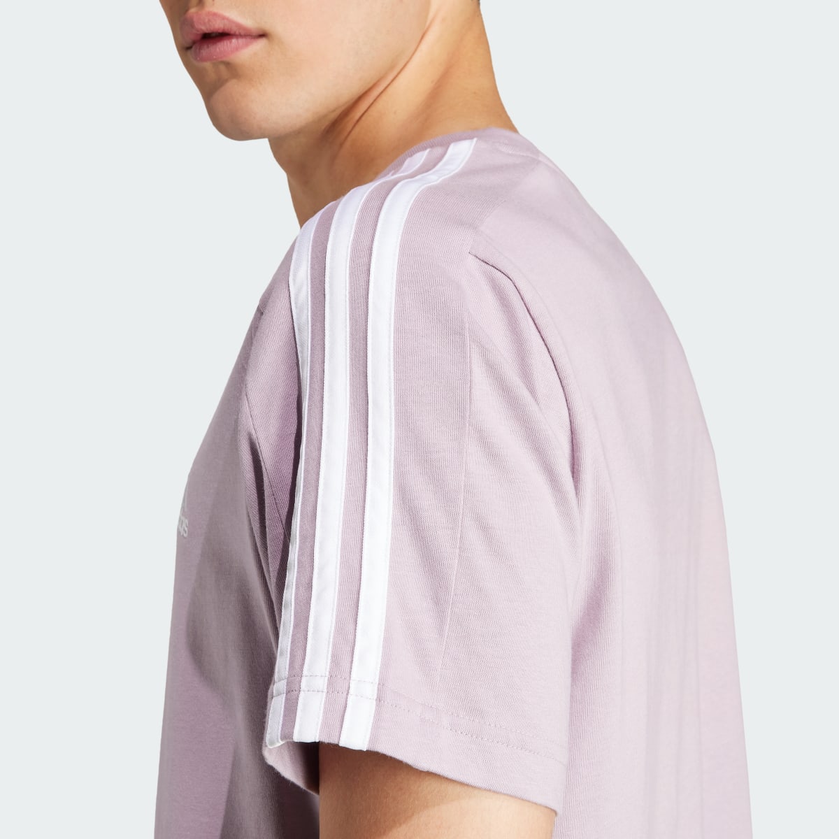 Adidas Essentials Single Jersey 3-Stripes Tişört. 7