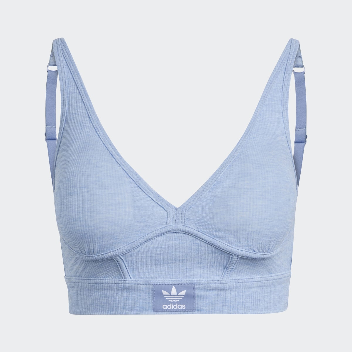 Adidas Adicolor Flex Ribbed Cotton Two-Ply Plunge Brami Atlet. 5 Adidas Adicolor Flex Ribbed Cotton Two-Ply Plunge Brami Atlet. 5