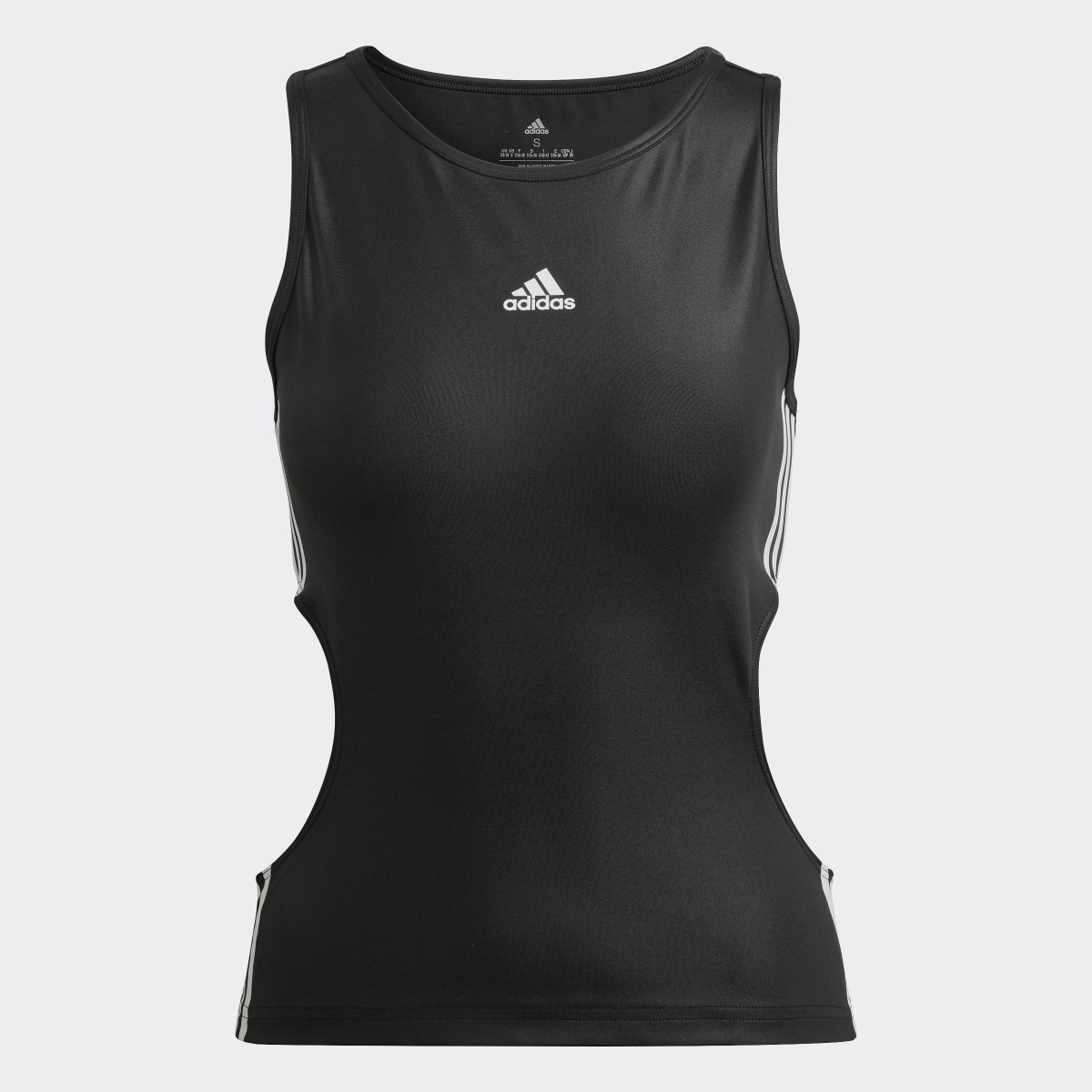Adidas Hyperglam Fitted Tank Top With Cutout Detail. 5