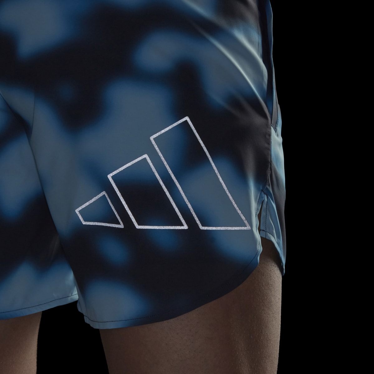 Adidas Run Icons Logo Graphic AOP Shorts. 5