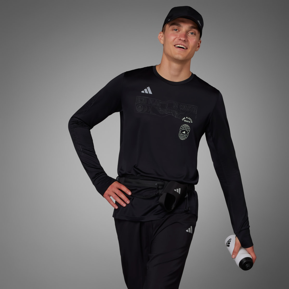 Adidas Global Running Long Sleeve T-Shirt. 5