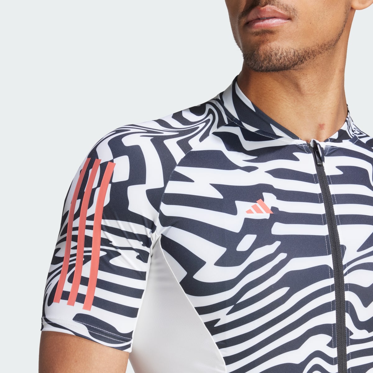 Adidas Camisola de Ciclismo Fast Zebra 3-Stripes Essentials. 7
