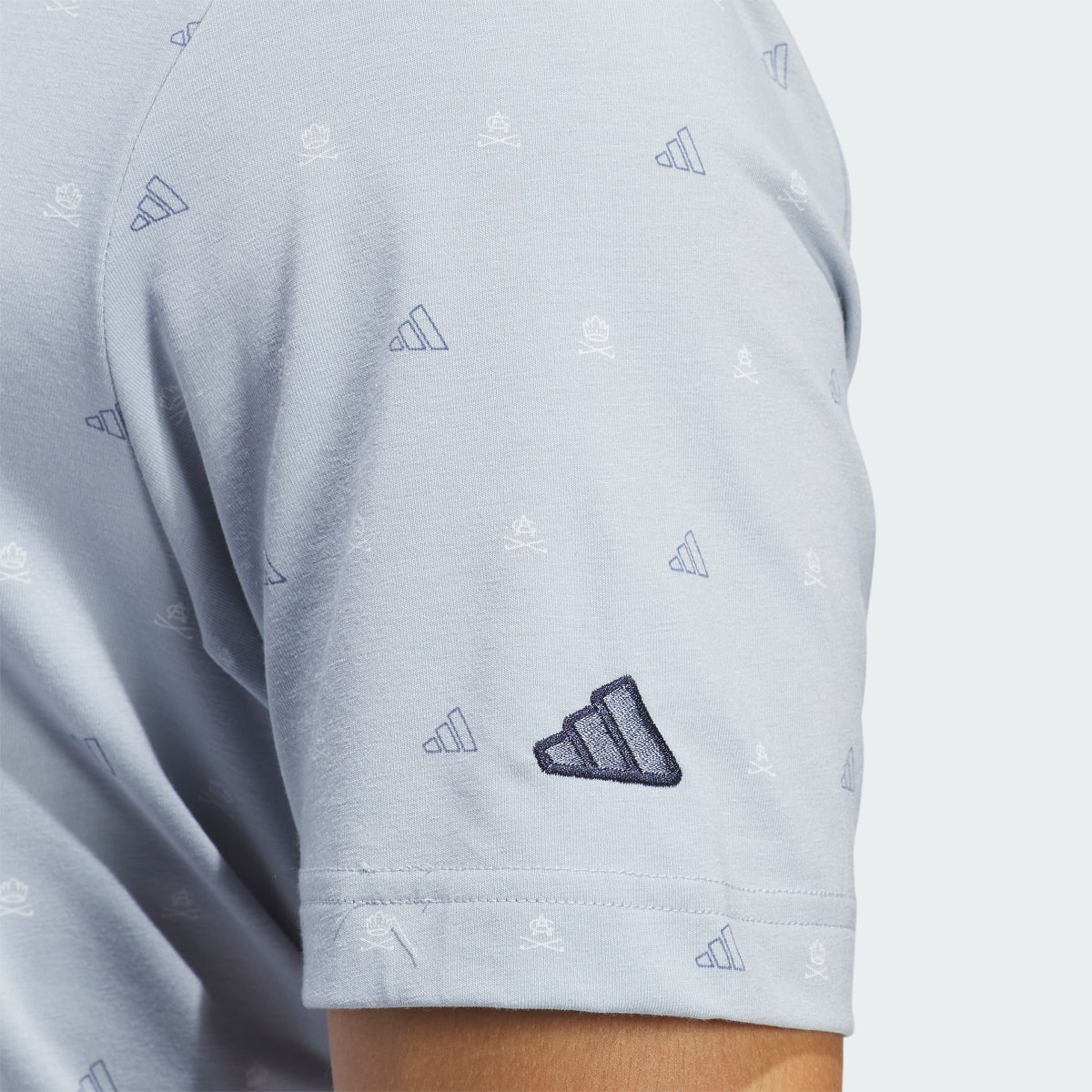 Adidas Go-To Mini-Crest Print Polo Shirt. 6