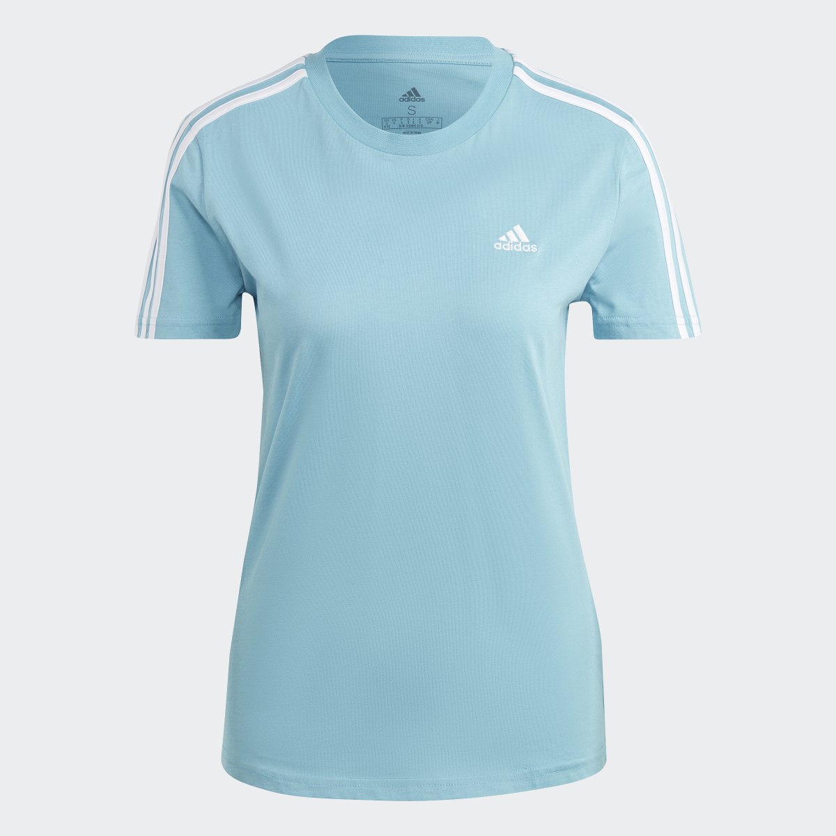 Adidas LOUNGEWEAR Essentials Slim 3-Streifen T-Shirt. 5