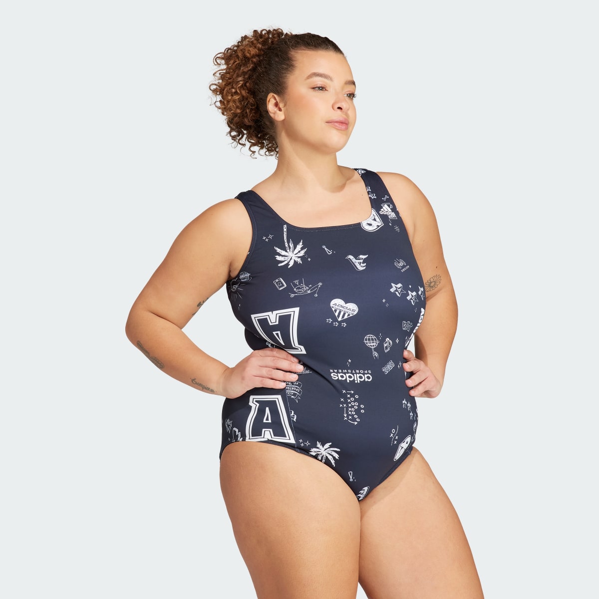 Adidas Costume da bagno Brand Love Franchise (Curvy). 5