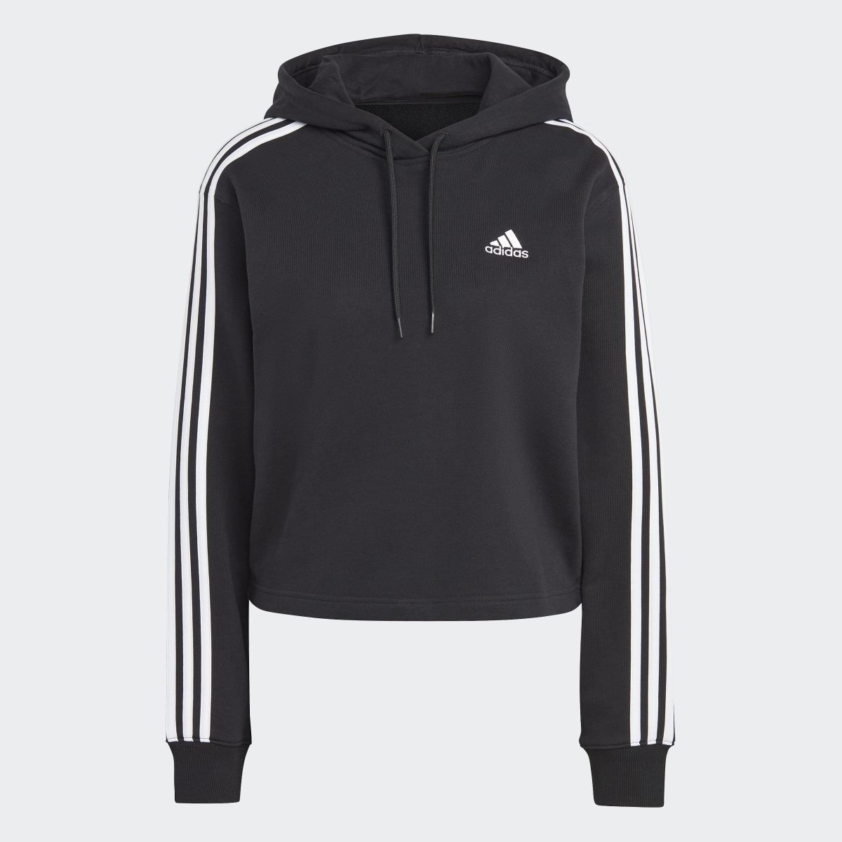 Adidas Essentials 3-Streifen French Terry Crop Hoodie. 5