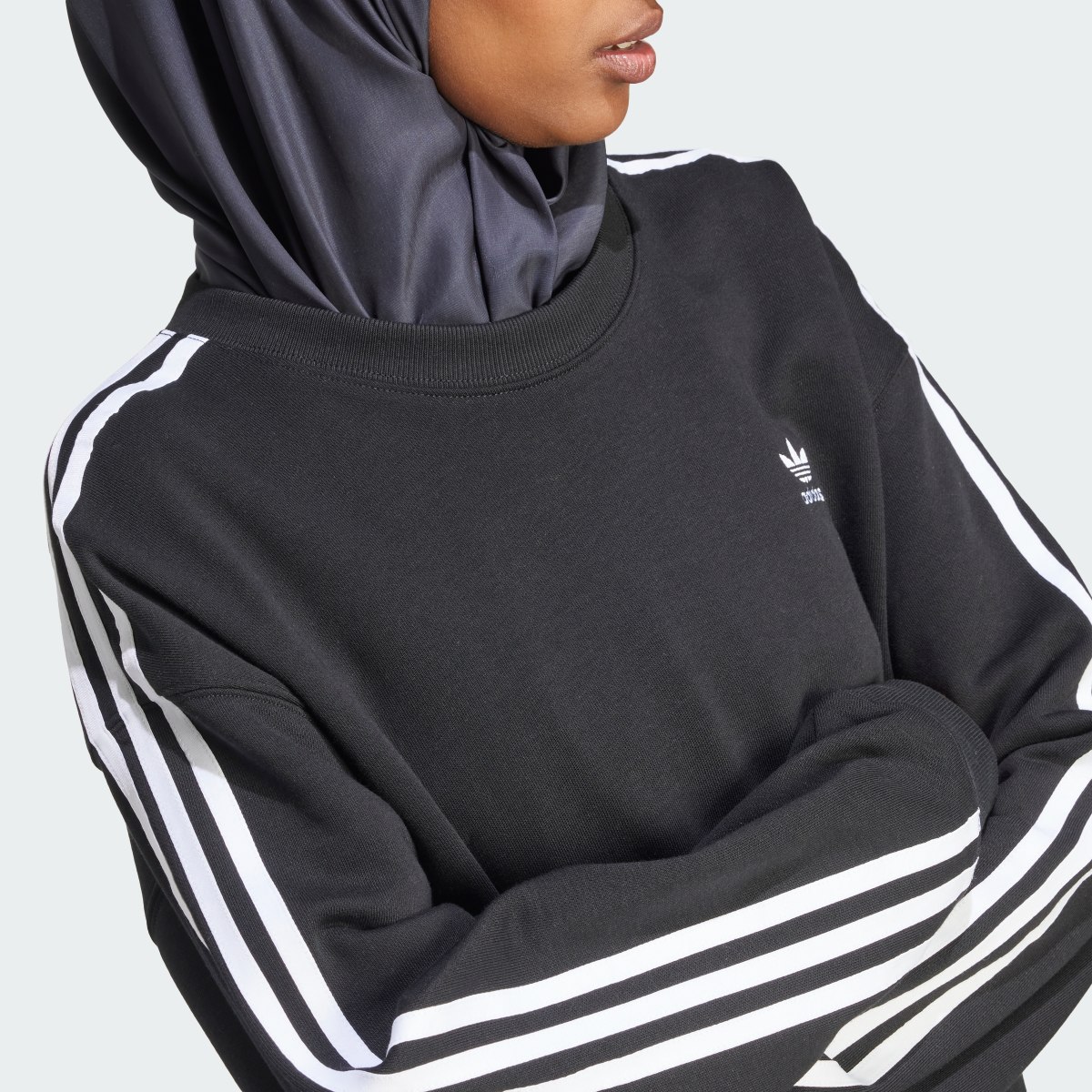 Adidas 3-Stripes Crew Sweatshirt. 6