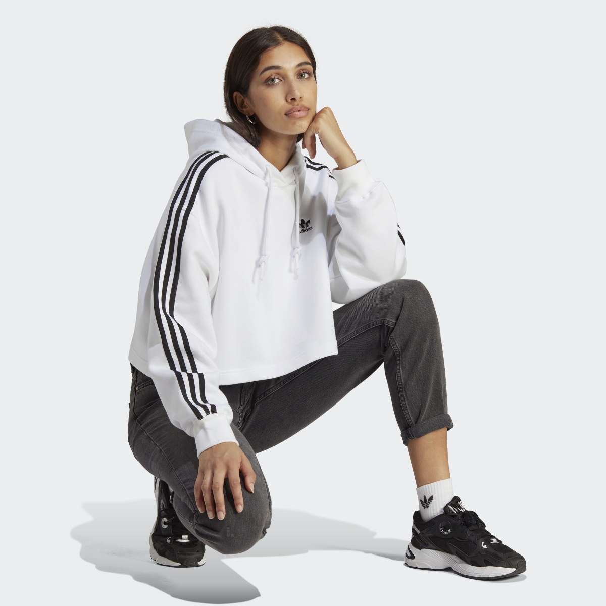 Adidas Sweat-shirt à capuche Adicolor Classics Crop. 4