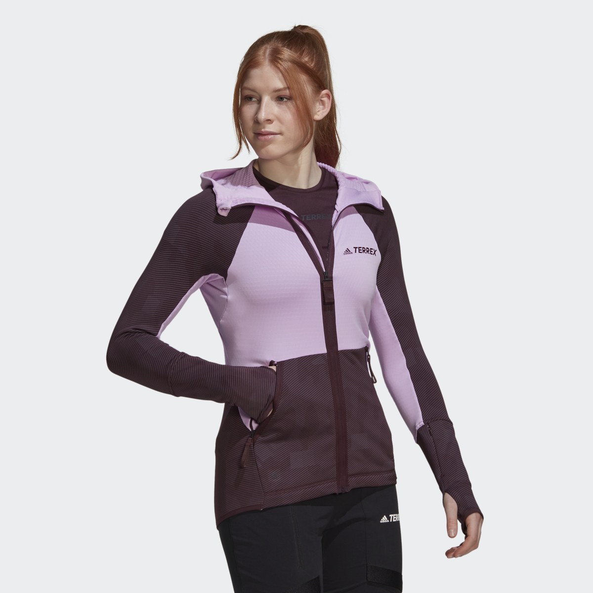 Adidas Chaqueta con capucha Terrex Tech Flooce Hiking Fleece. 4