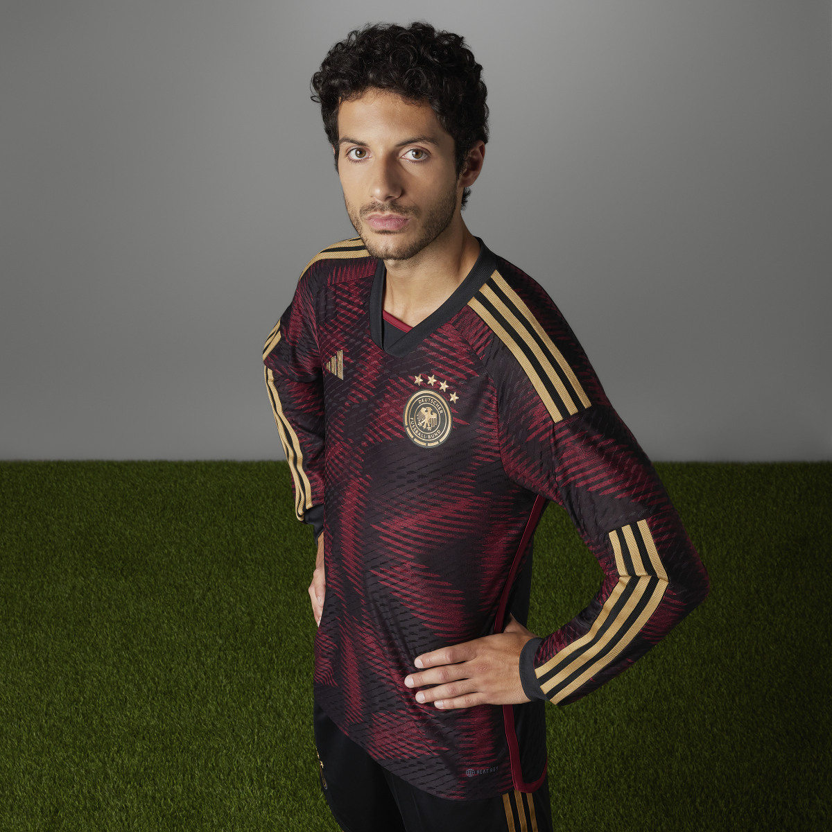 Adidas Germany 22 Long Sleeve Away Authentic Jersey. 7