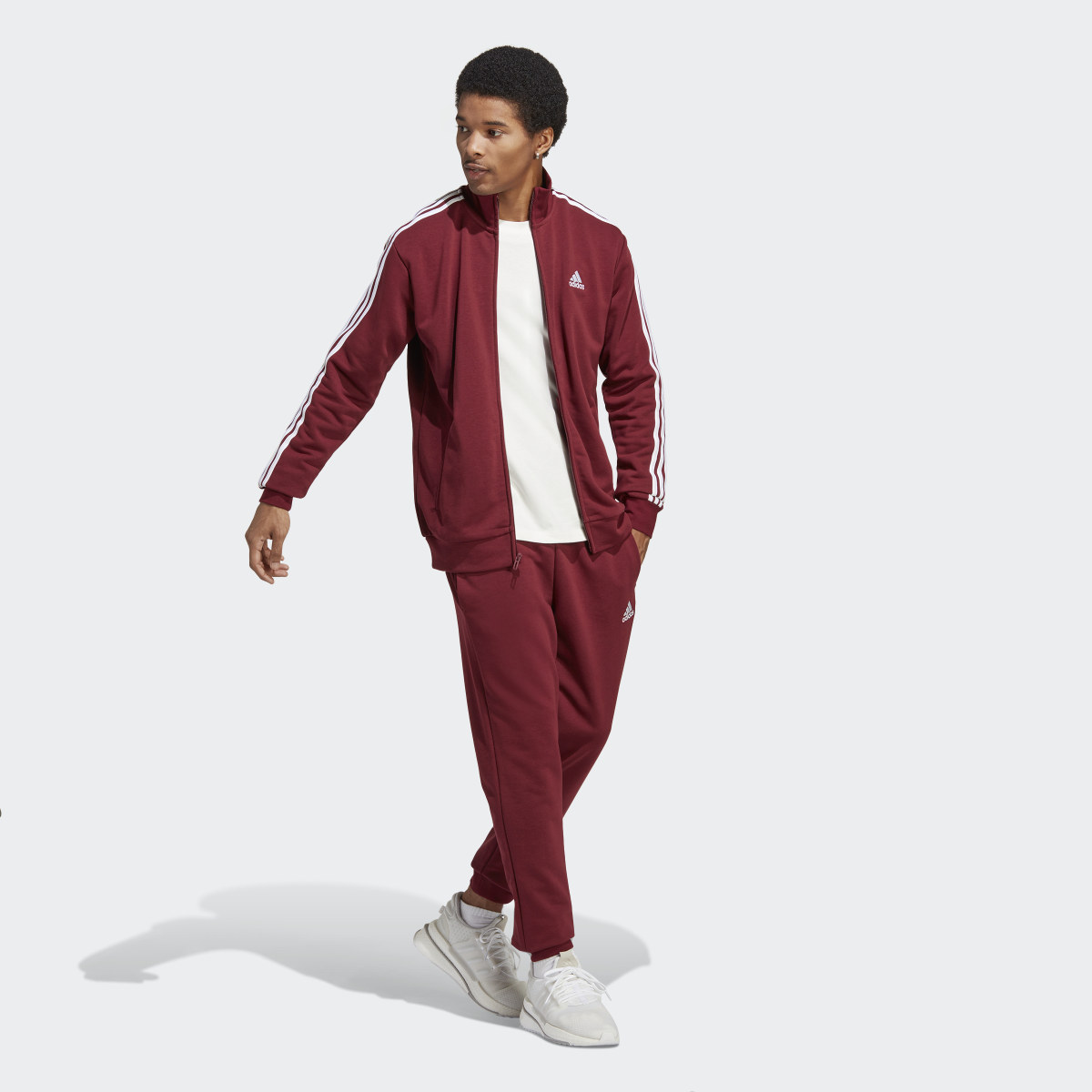 Adidas Basic 3-Stripes French Terry Tracksuit. 4