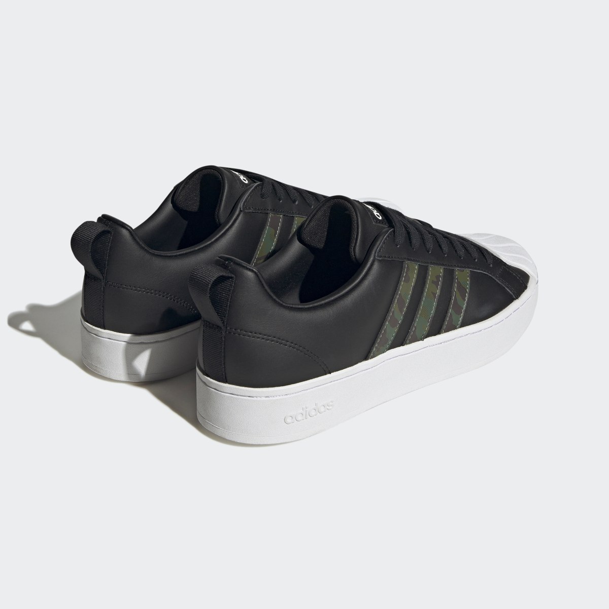 Adidas Streetcheck Cloudfoam Lifestyle Basketball Low Court Camo Graphic Shoes. 6