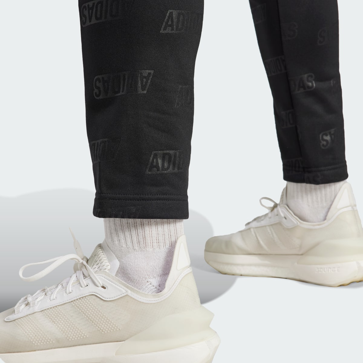 Adidas Embossed adidas Polar Fleece Tapered Joggers. 5