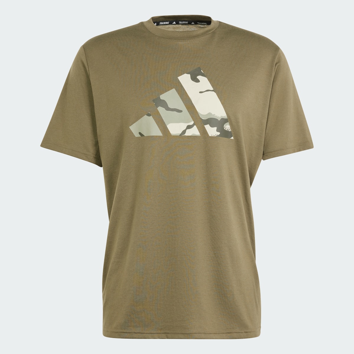 Adidas Train Essentials Seasonal Brand Love Camo Tee. 5