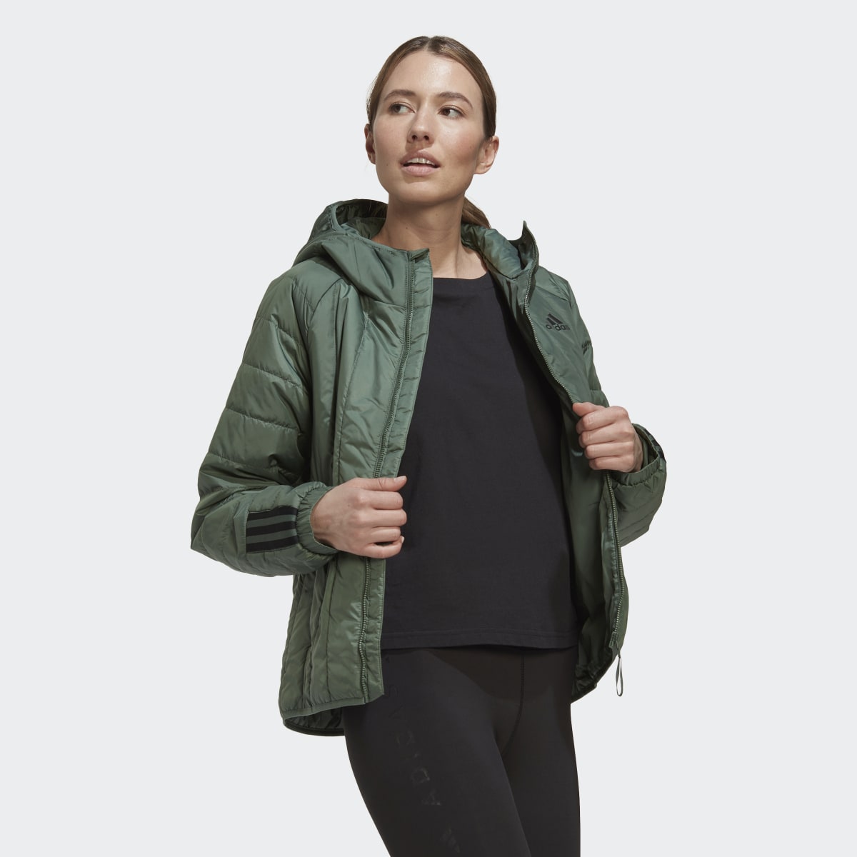 Adidas Itavic 3-Streifen Light Hooded Jacke. 4