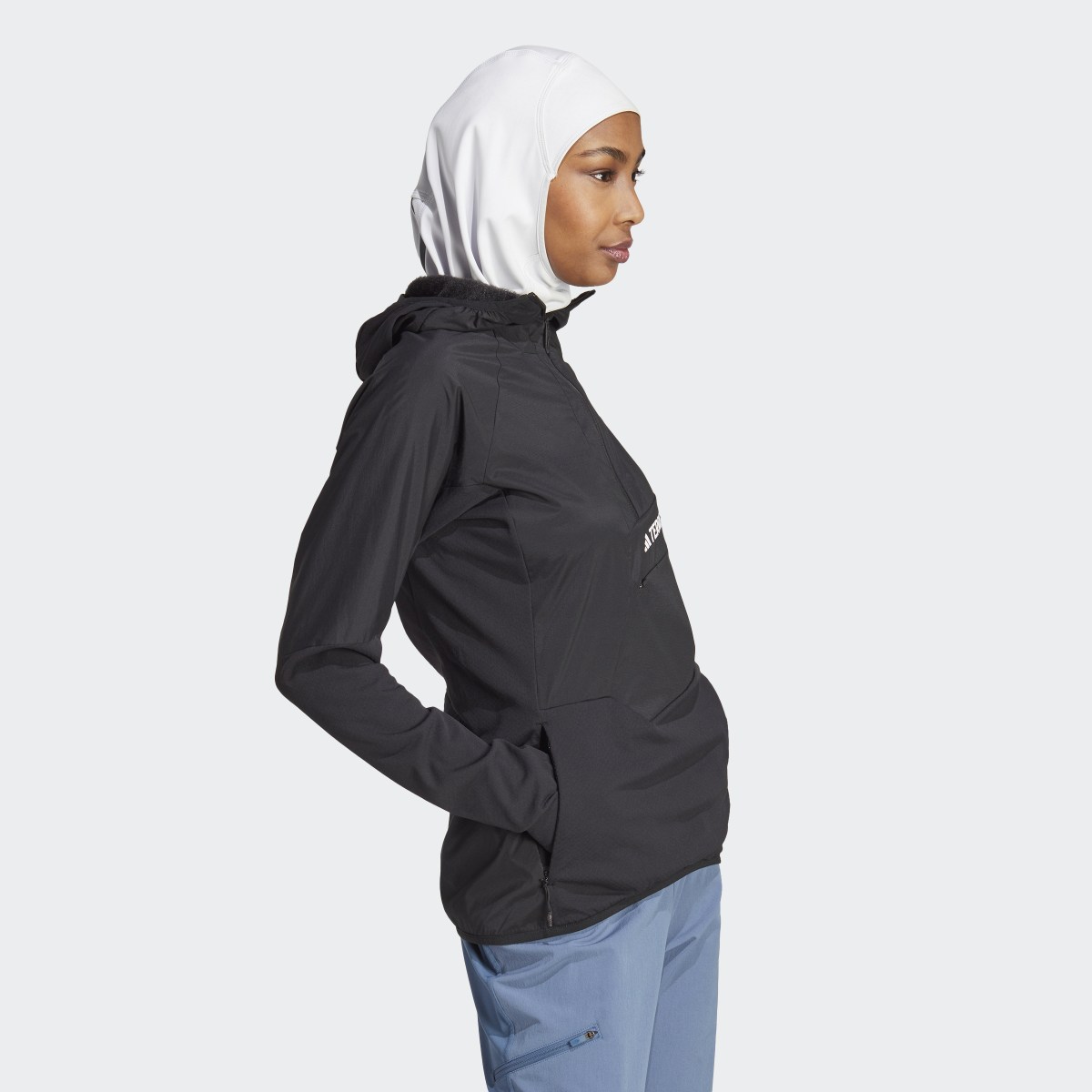 Adidas Techrock Ultralight 1/2-Zip Hooded Fleece Jacket. 4