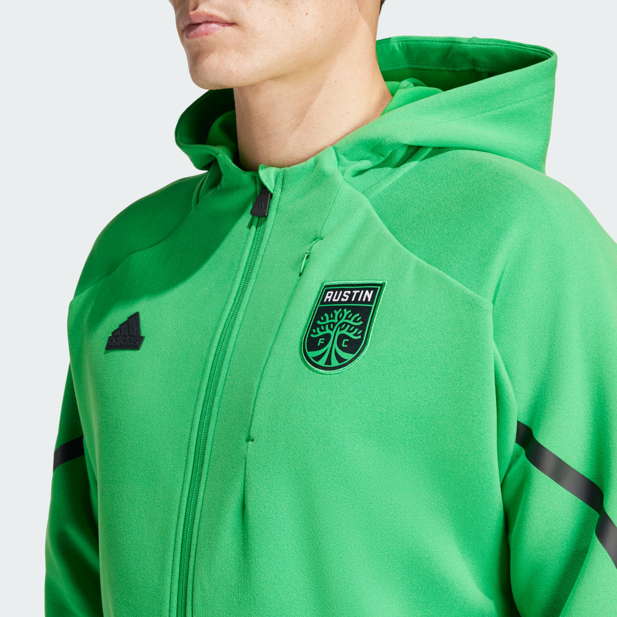 Adidas Austin FC Designed for Gameday Anthem Jacket. 7