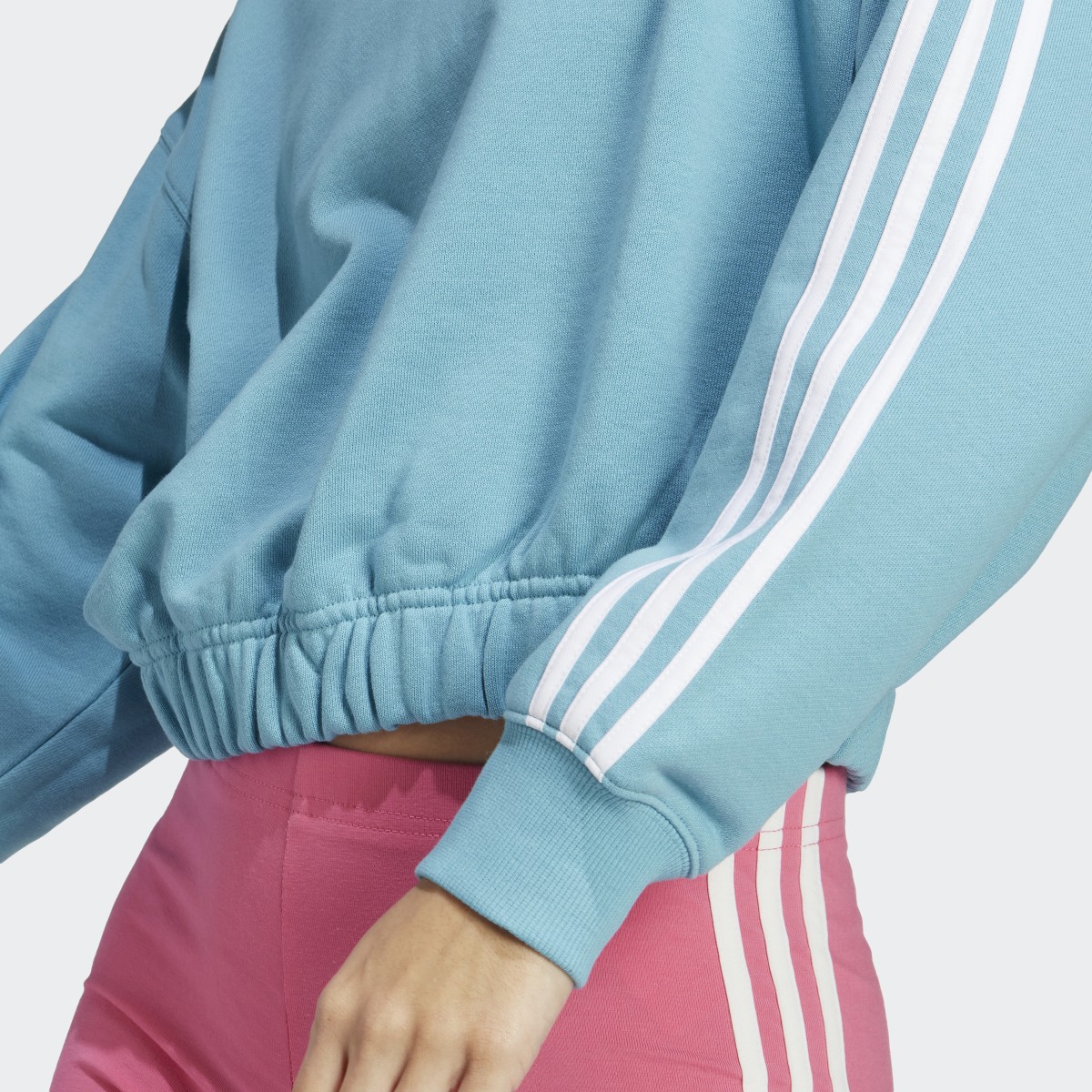 Adidas Essentials 3-Stripes Crop Sweatshirt. 7