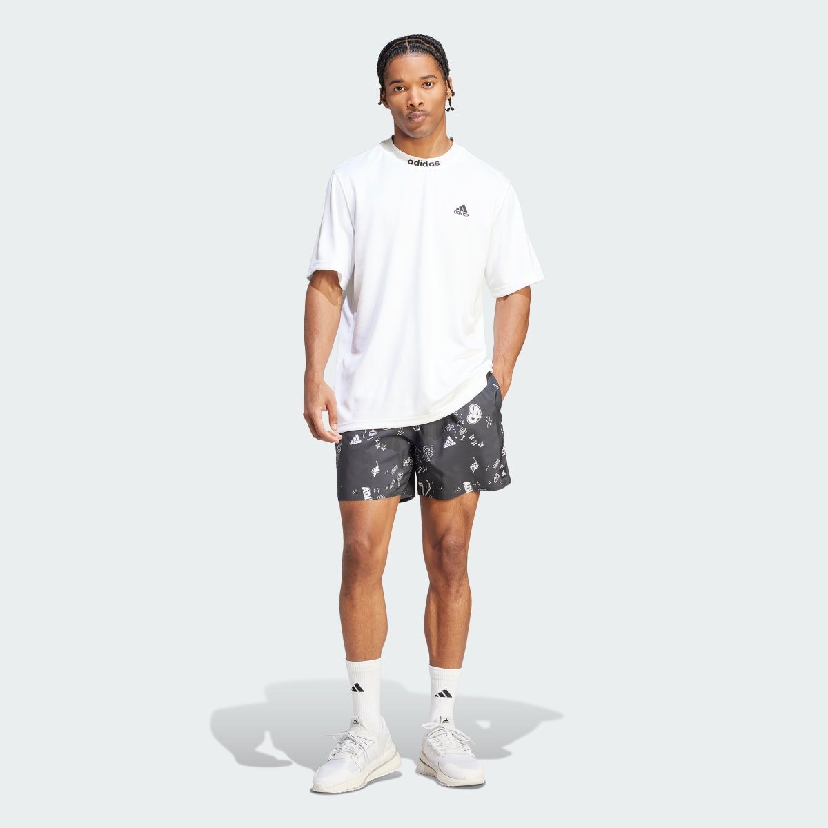 Adidas Brand Love CLX Short-Length Badeshorts. 6