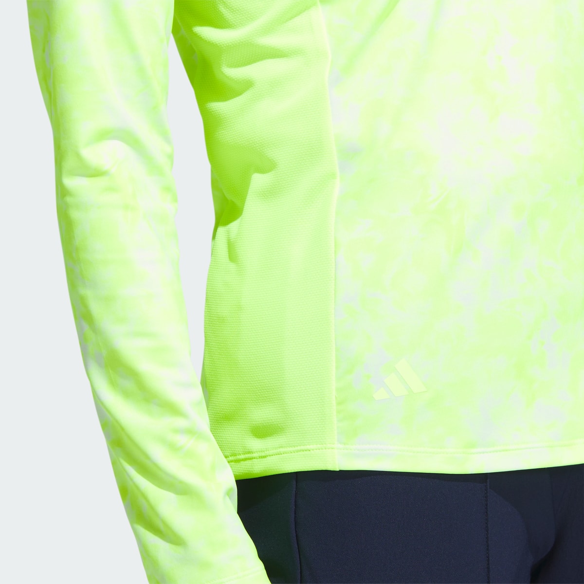Adidas Essentials Long Sleeve Printed Mock Polo Shirt. 7