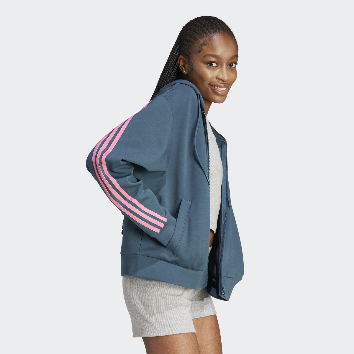 Adidas Chaqueta con capucha Future Icons 3 bandas. 4