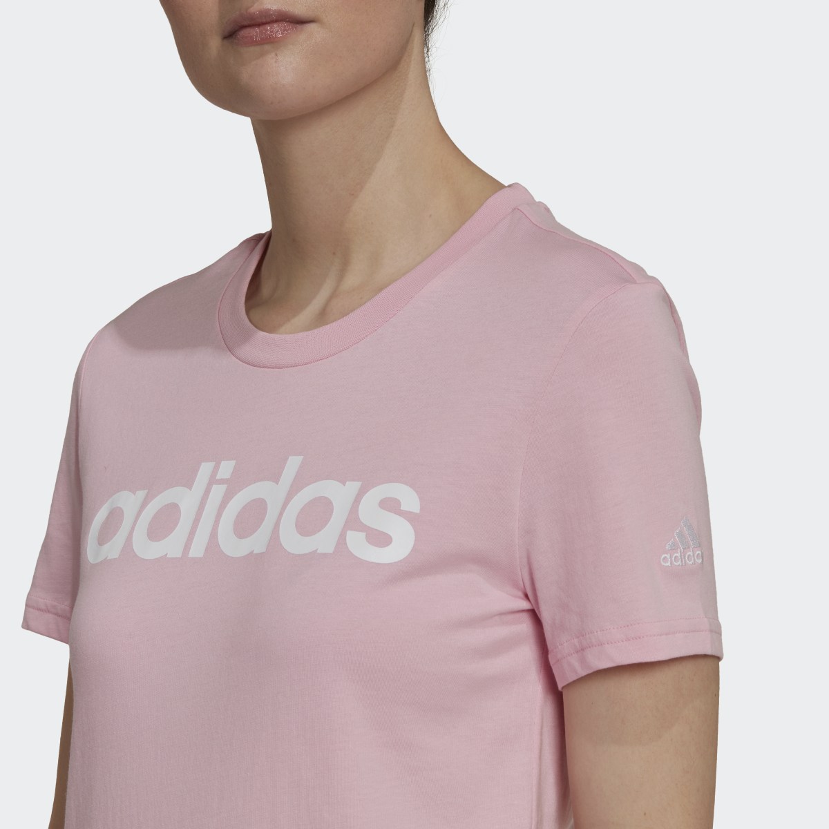 Adidas LOUNGEWEAR Essentials Slim Logo T-Shirt. 6