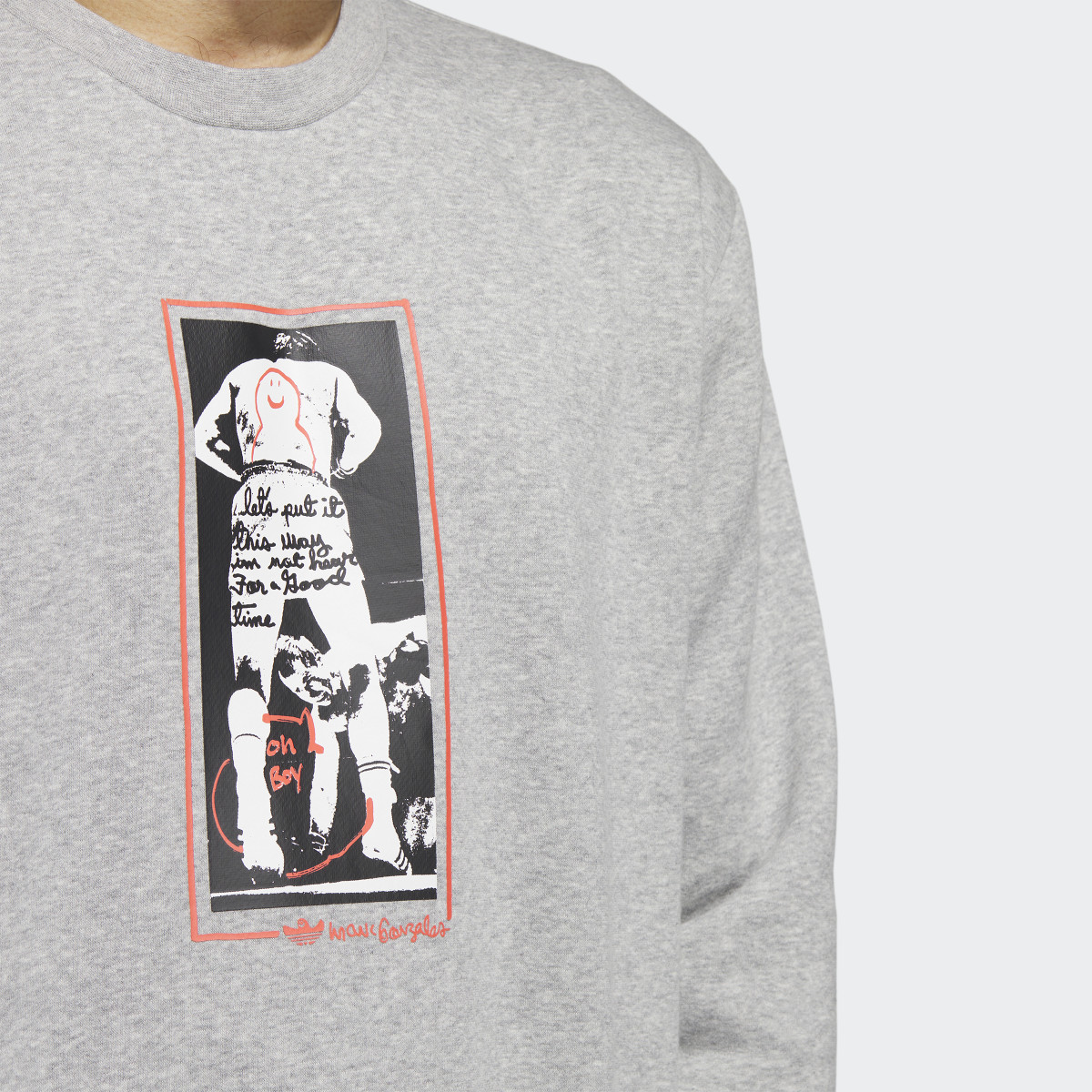 Adidas Felpa Graphic Shmoofoil Crewneck. 6