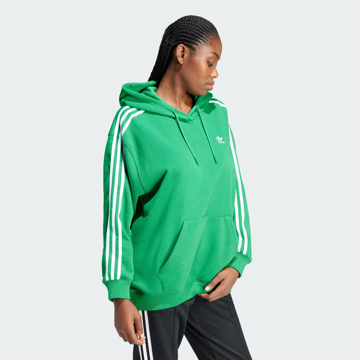 Adidas Sweat-shirt à capuche oversize Adicolor 3 bandes. 4