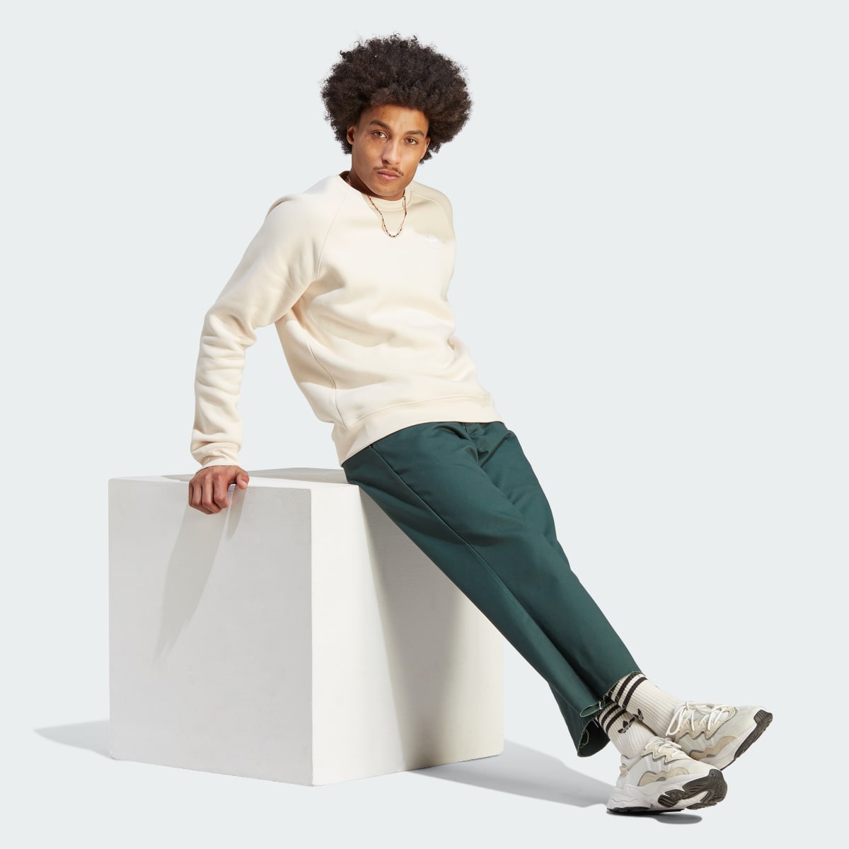 Adidas Felpa Trefoil Essentials Crewneck. 4