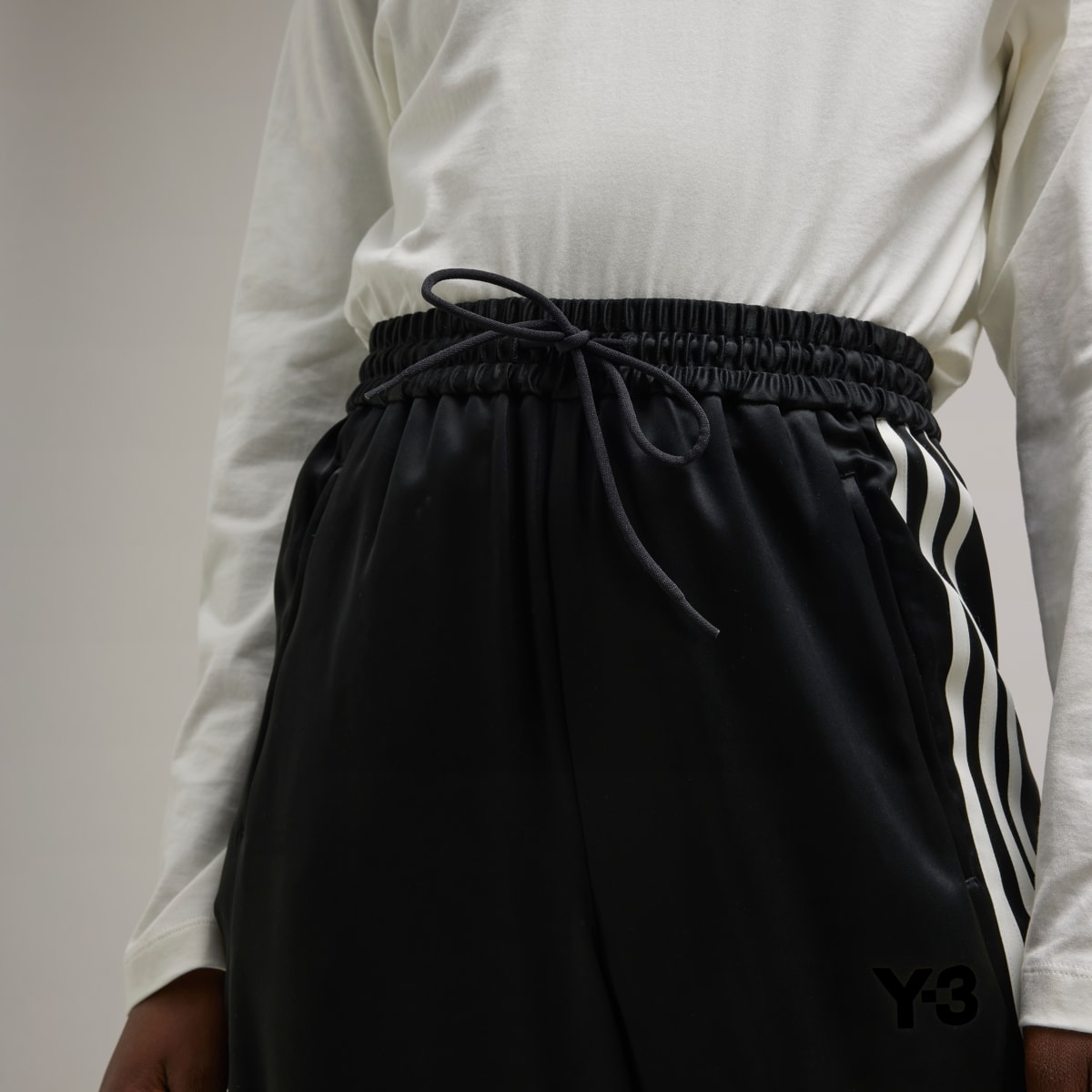 Adidas Y-3 Tech Silk 3-Stripes Cuffed Tracksuit Bottoms. 8