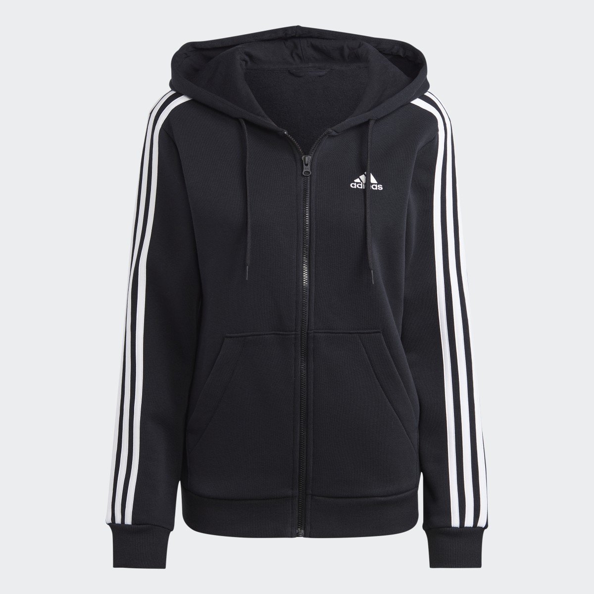 Adidas Essentials 3-Stripes Full-Zip Fleece Hoodie. 5