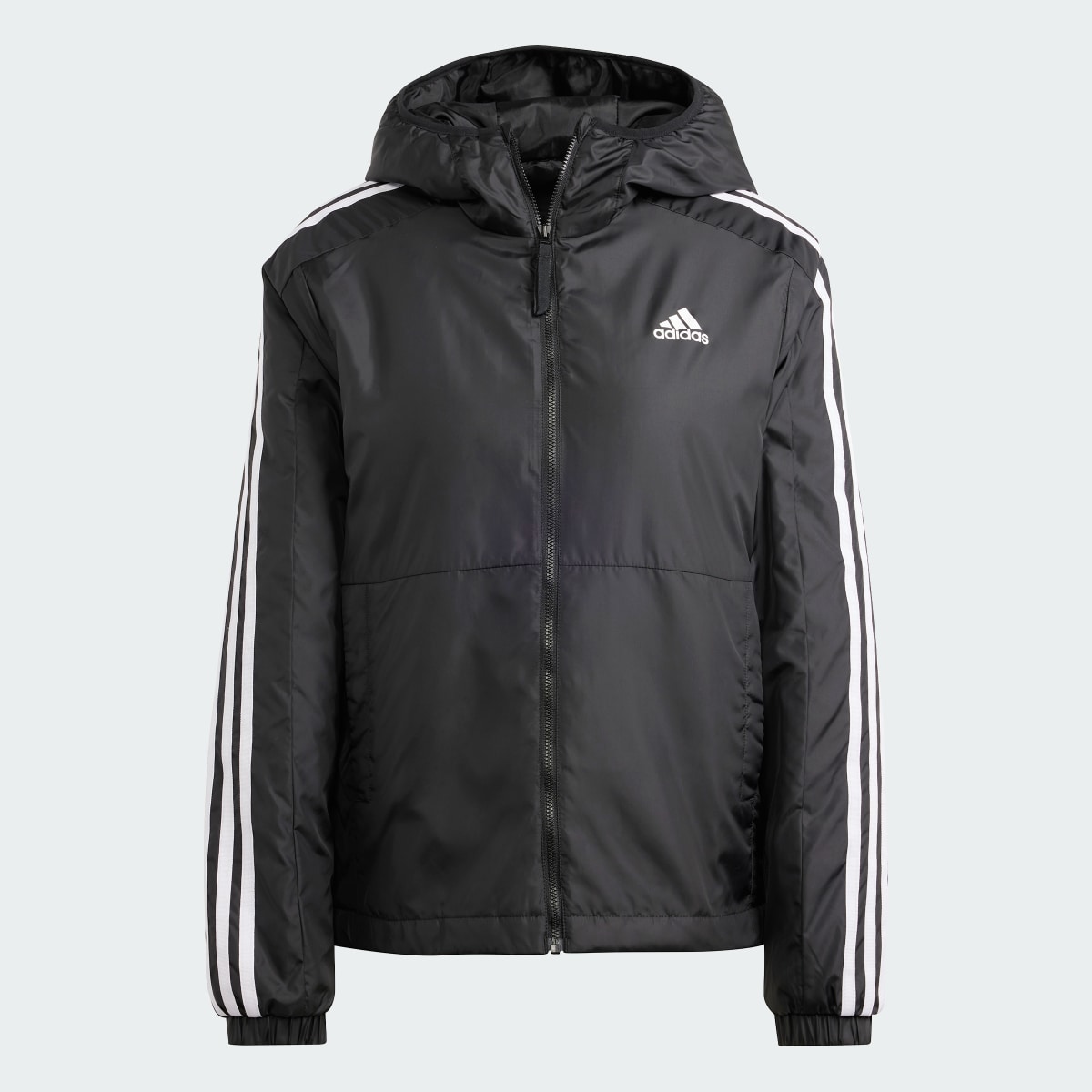 Adidas Essentials 3-Stripes Insulated Hooded Jacket. 5