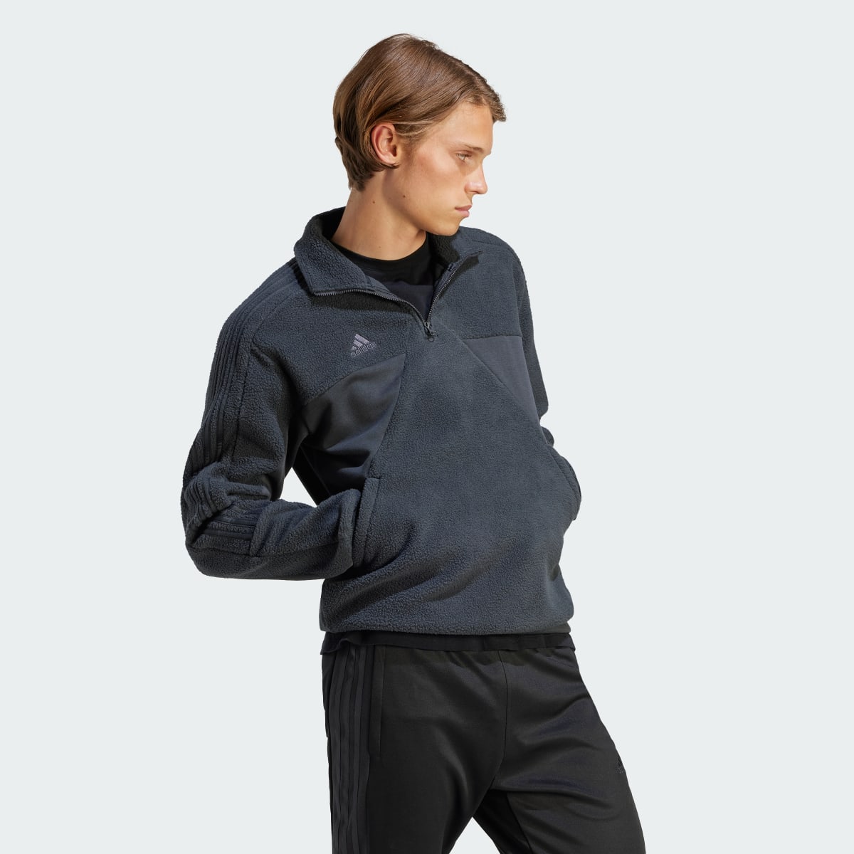 Adidas Tiro Half-Zip Fleece Sweatshirt. 4