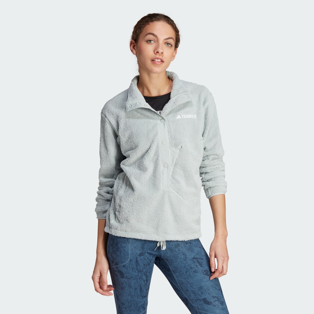 Adidas Terrex XPLORIC High-Pile-Fleece Sweatshirt. 4
