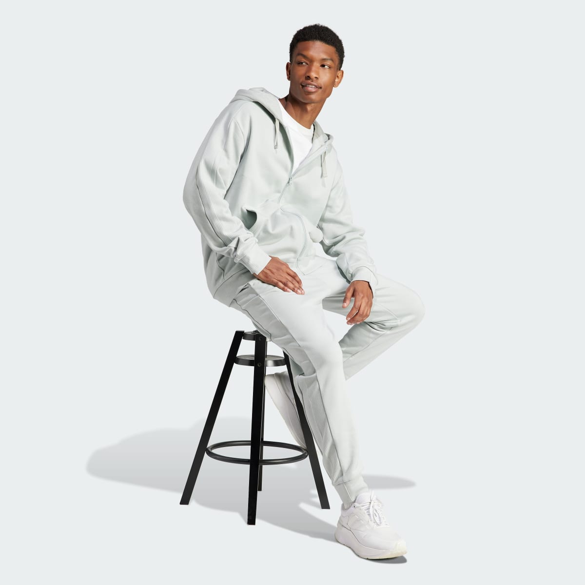 Adidas Lounge French Terry Full-Zip Sweatshirt. 5