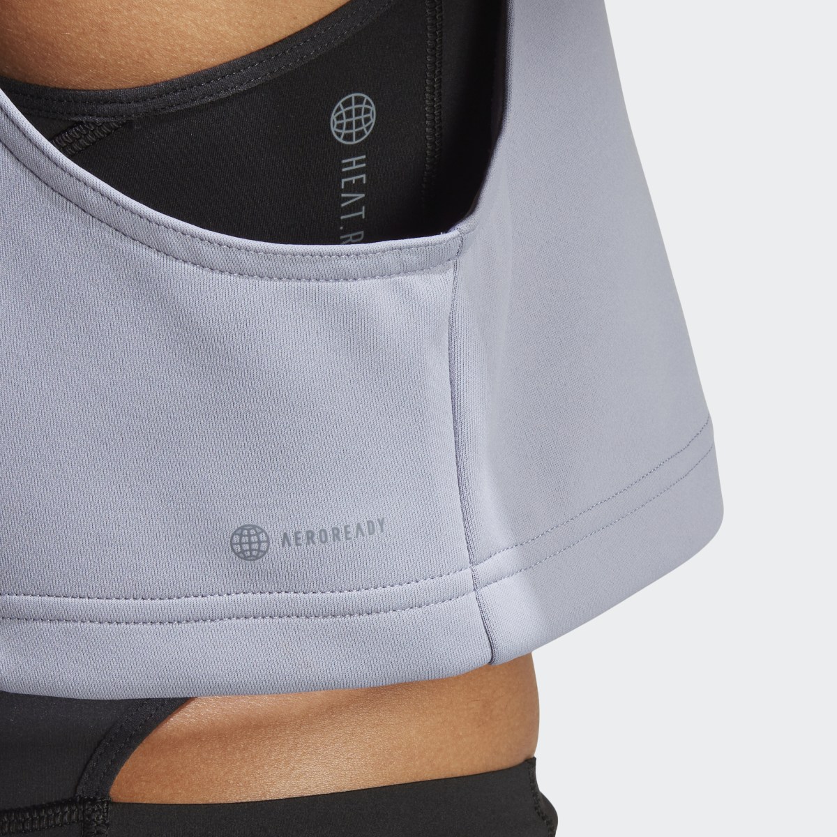 Adidas Camisola Curta com Capuz para HIIT AEROREADY. 7