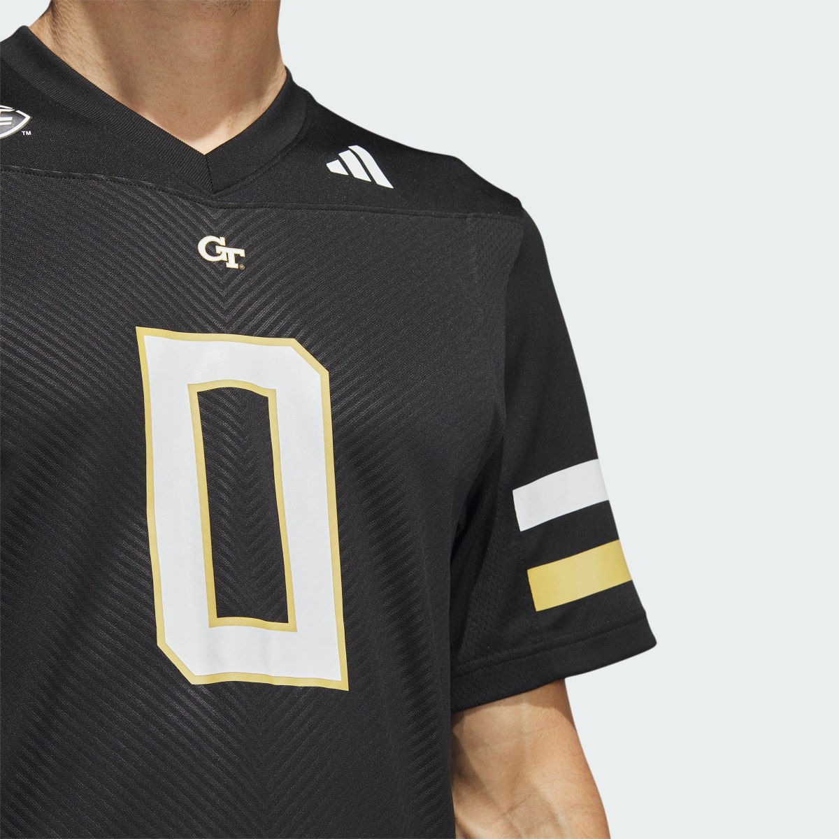 Adidas Georgia Tech Football Off-Field Ghost Jersey. 6