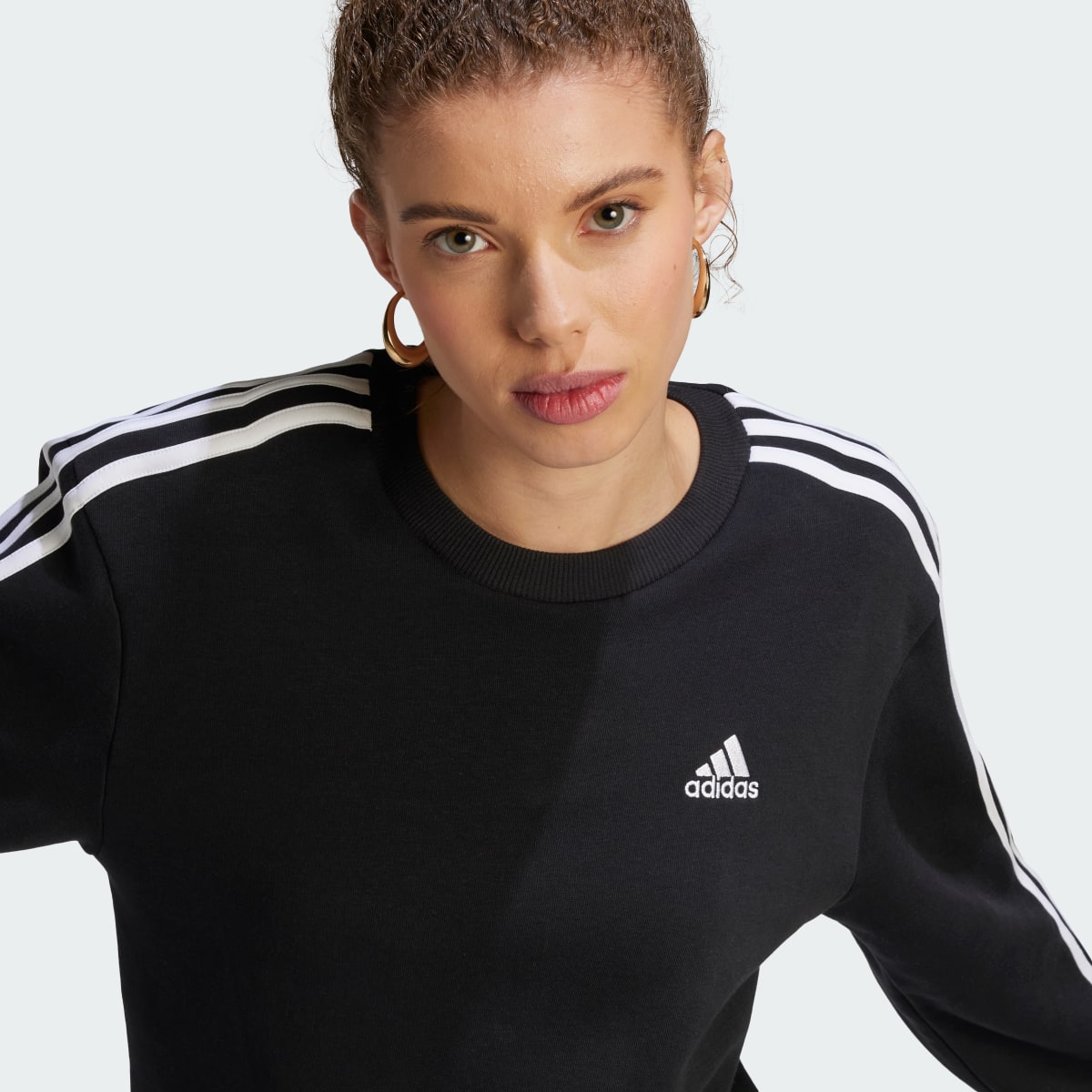 Adidas Essentials 3-Stripes Fleece Sweatshirt. 6