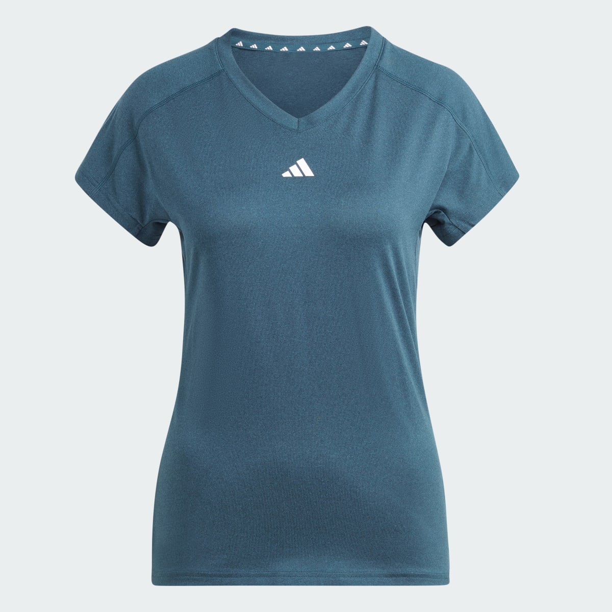 Adidas AEROREADY Train Essentials Minimal Branding V-Neck T-Shirt. 5
