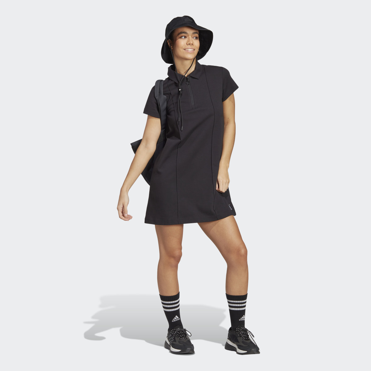 Adidas Allover adidas Graphic Polo Dress. 4