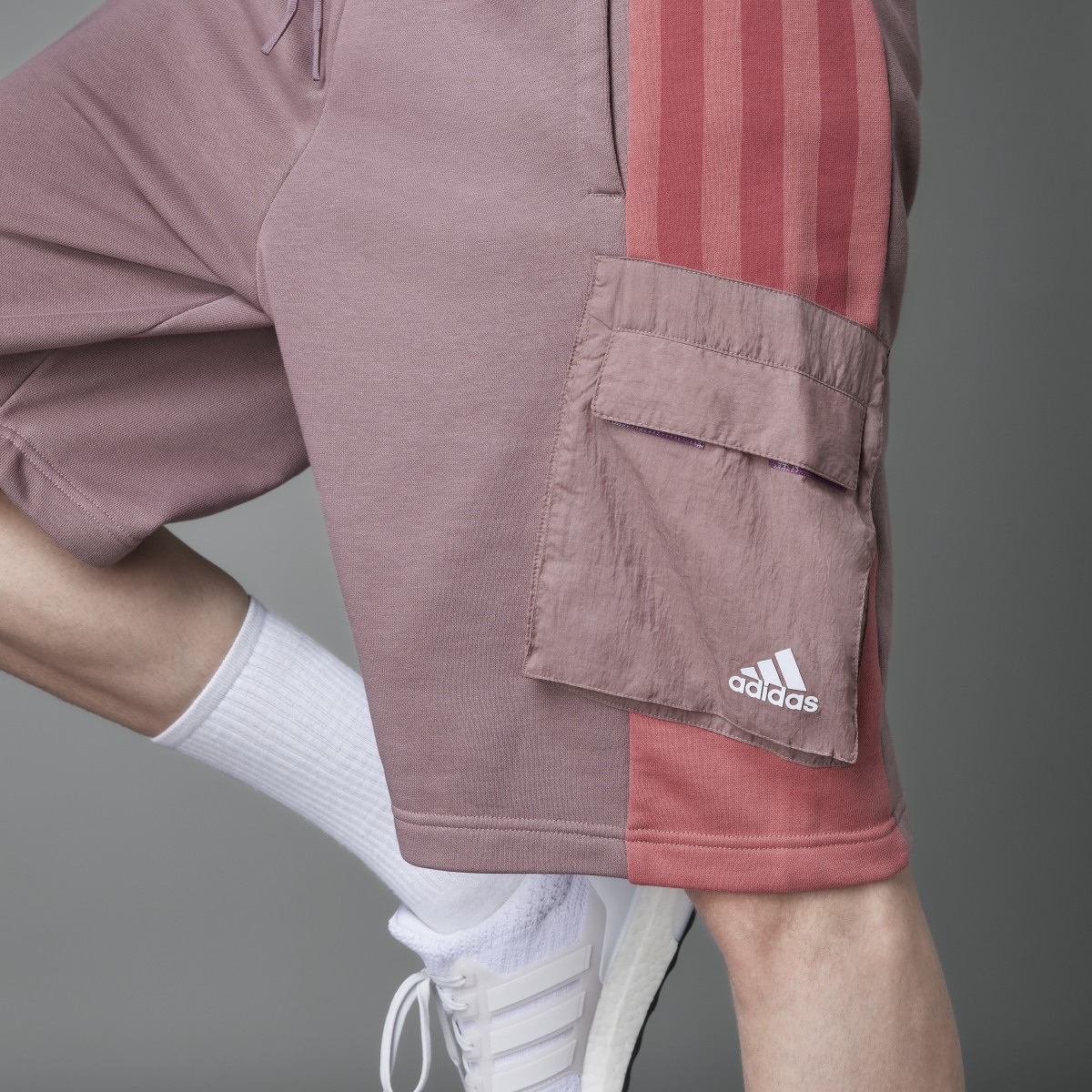 Adidas Colorblock French Terry Shorts. 5