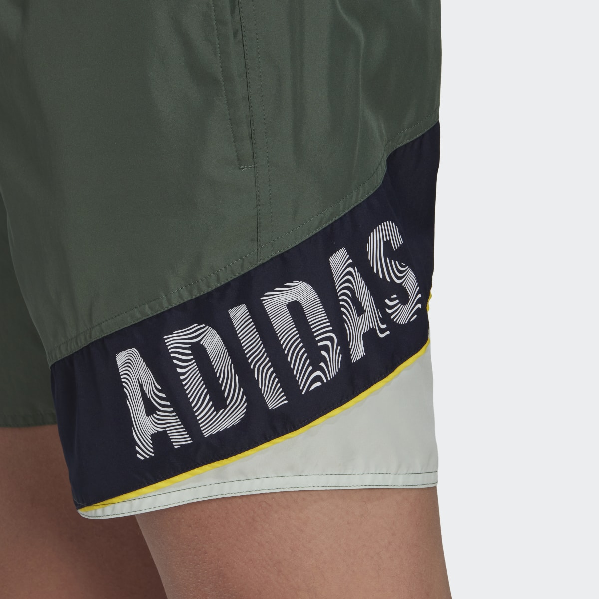 Adidas Wording Swim Shorts. 5