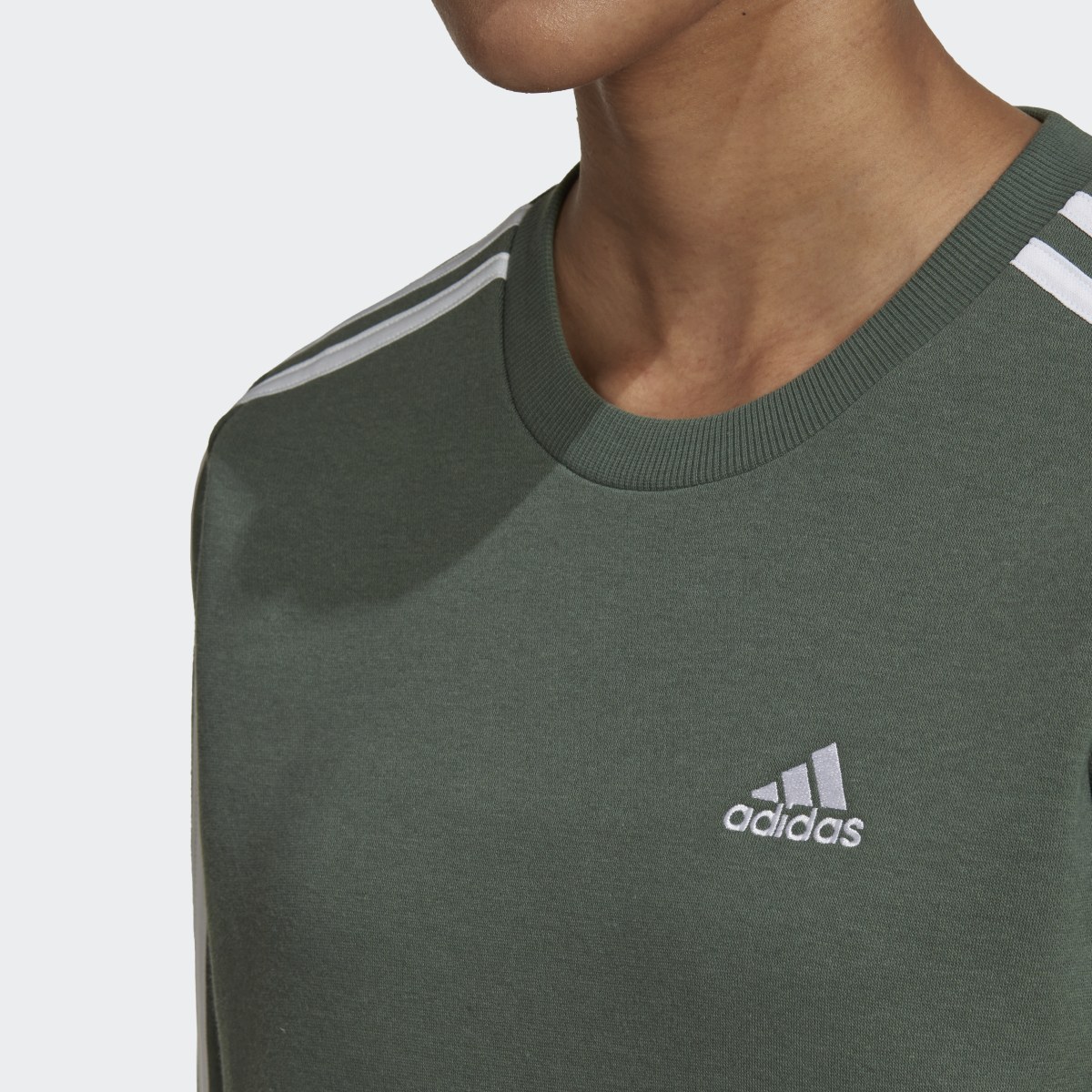 Adidas Essentials 3-Stripes Fleece Sweatshirt. 6