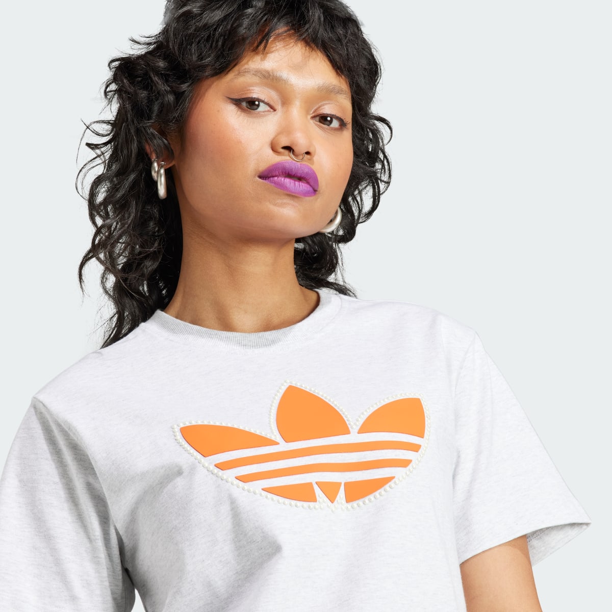 Adidas Playera Pearl Trefoil. 5