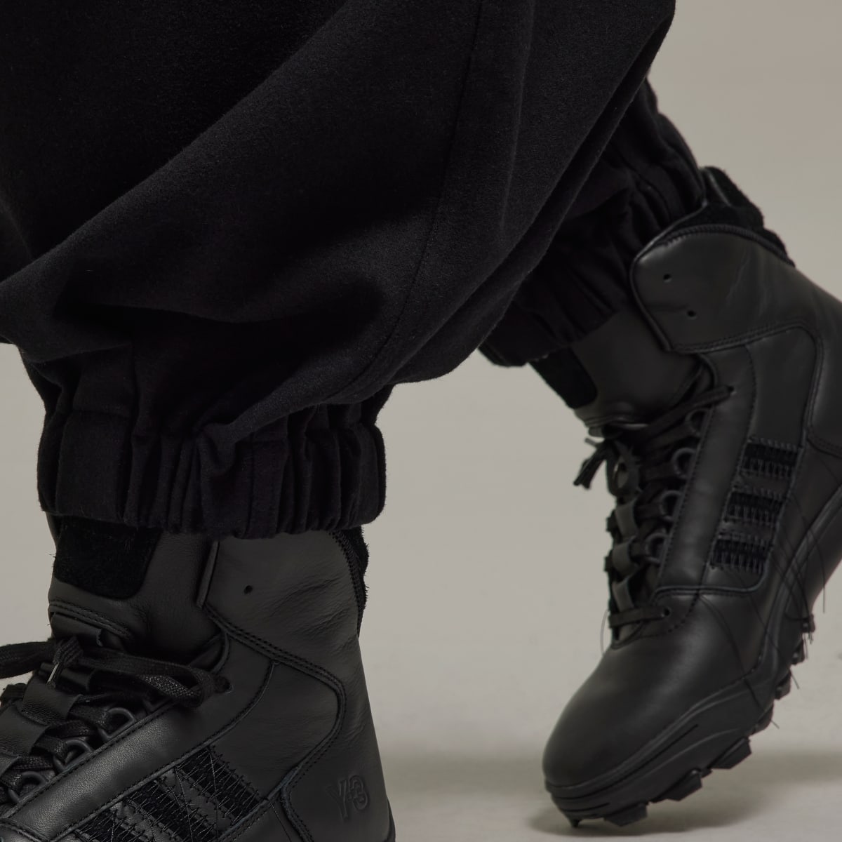 Adidas Y-3 Wool Flannel Wide Cargo Pants. 6