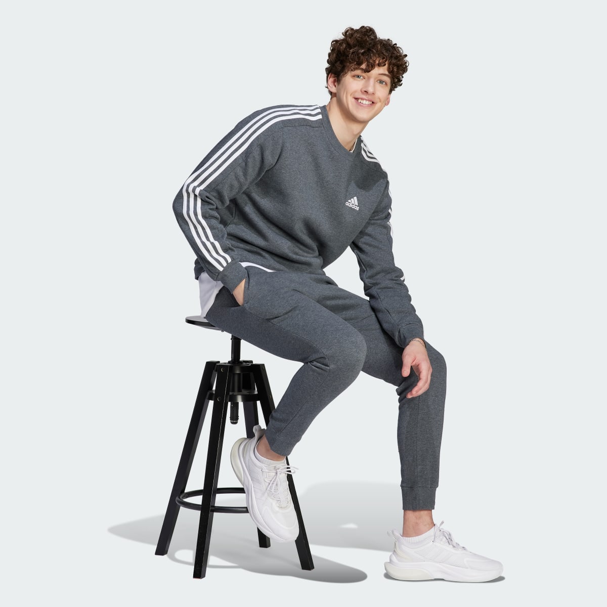 Adidas Felpa Essentials Fleece 3-Stripes. 4