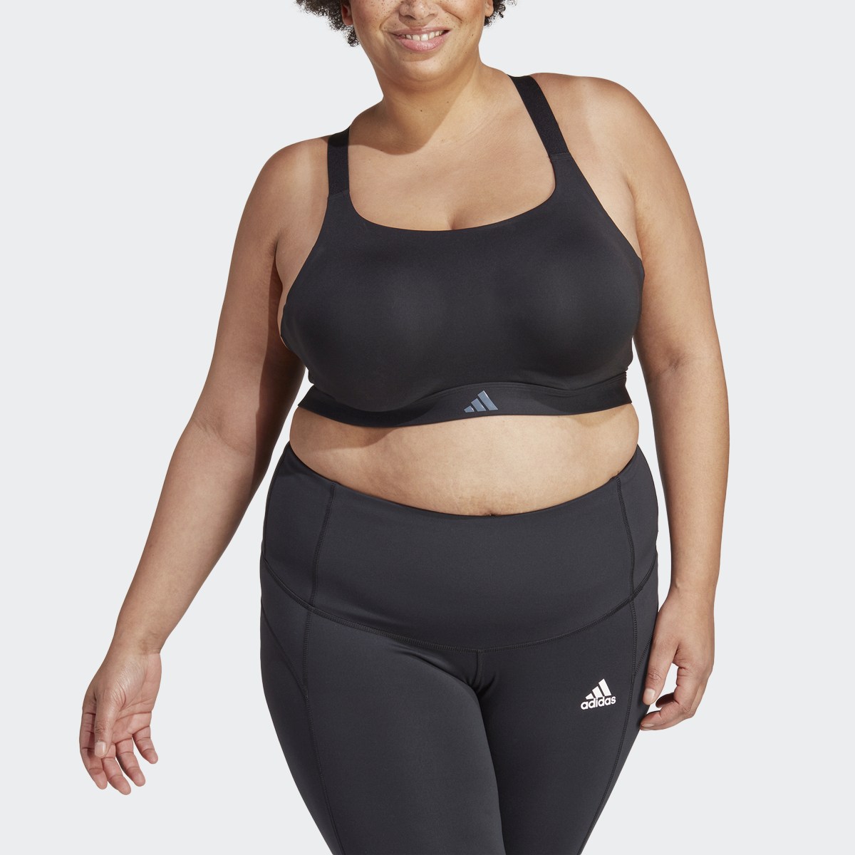 adidas TLRD Impact Luxe Training High-Support Bra (Plus Size) - Grey